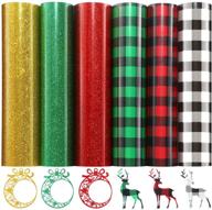 12-sheet halloween christmas buffalo plaid heat transfer vinyl for diy iron-on t-shirts logo