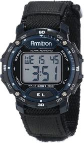 img 4 attached to ⌚ Armitron Sport 40/8291BLU Unisex Navy Blue Accented Digital Chronograph Watch with Black Nylon Strap