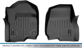 img 1 attached to Набор автомобильных ковриков MAXLINER для 2017-2021 Ford F-250/F-350 Super Duty Crew Cab или SuperCab - Коврик для первого ряда, черный