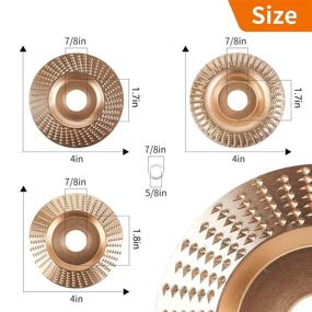 img 3 attached to 🌲 Pomsare Upgraded 3PCS Wood Carving Disc Set: Ideal Angle Grinder Accessories for Efficient Wood Cutting & Shaping