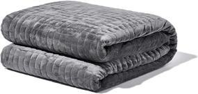 img 3 attached to 🛌 Gravity Blanket - 20 lbs Grey 48"x72" Twin/Single - The Ultimate Sleep Aid - Premium Weighted Blanket with Washable Removable Microfiber Duvet Cover
