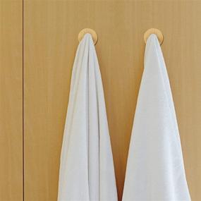 img 2 attached to 2-Pack Adhesive Hooks – Bamboo and Stainless Steel Towel Hooks by BasicForm