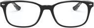 ray ban rx5375f square eyeglass transparent logo