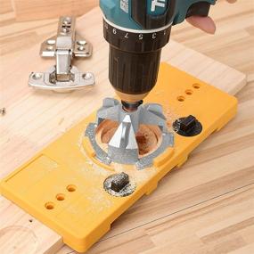 img 3 attached to 🔧 Funsoba 35mm Concealed Hinge Jig Kit: Ultimate Drill Guide for Precision Woodworking, Perfect for Inset Kitchen Cabinet Door Hinges!