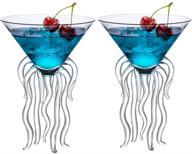 🐙 unique octopus cocktail glass: creative goblet for bars & parties (huge 2 transparent) логотип