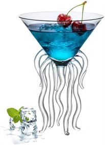 img 2 attached to 🐙 Unique Octopus Cocktail Glass: Creative Goblet for Bars & Parties (Huge 2 Transparent)