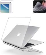 💎 crystalline clear macbook pro 16 inch case (a2141) - hard shell bundle with keyboard cover & screen protector for 2021, 2020, 2019 release models logo