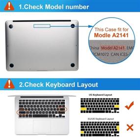 img 3 attached to 💎 Crystalline Clear MacBook Pro 16 Inch Case (A2141) - Hard Shell Bundle with Keyboard Cover & Screen Protector for 2021, 2020, 2019 Release Models