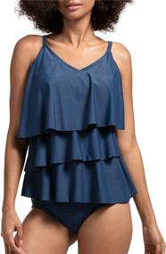 img 4 attached to 👙 Venetian Women's Tankini Swimsuits: Flounce Swimwear with Cover-Ups