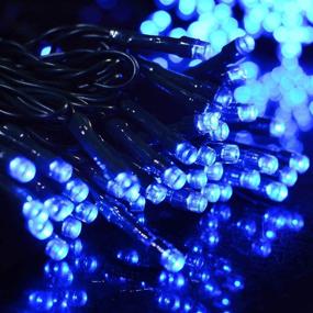 img 1 attached to 🎄 Dolucky Solar Christmas Lights, 72FT Blue Waterproof Outdoor Solar String Lights with 200LEDs for Christmas, Wedding, Party, Holiday - Ideal for Gardens (1 Pack)