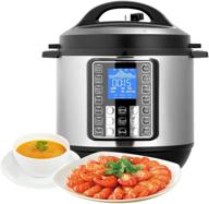 🍲 6.5 quart electric pressure cooker: multi-use programmable slow cooker, rice cooker, yogurt maker, steamer, and saute, complete with accessories and recipe логотип