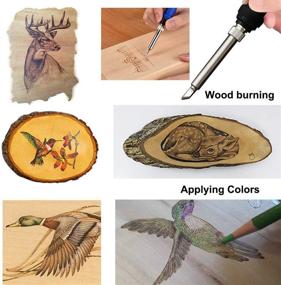 img 2 attached to 🔥 65PCS Wood Burning Kit by GROOL - Adjustable Temperature 392°F-842°F - Professional Pyrography Pen for Embossing, Carving, and Soldering