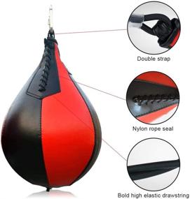 img 2 attached to 🥊 SFEEXUN Boxing Speed Bag Kit - Workout Striking Bag with Hanging Swivel, Free Air Pump - Ideal for Boxing Training, Muay Thai, MMA