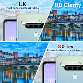 img 2 attached to 📱 Premium 6 Pack LK Screen & Camera Lens Protectors for LG Stylo 6 - Tempered Glass, Easy Frame Installation, HD Ultra-Thin