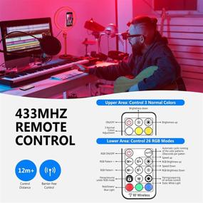 img 1 attached to 🔆 Neewer 10-дюймовое RGB-селфи-кольцевое освещение с пультом управления, настольным держателем, держателем для телефона, 28 светодиодными цветами RGB для прямых эфиров, макияжа, видео на YouTube, зум-собраний, игр (белое).