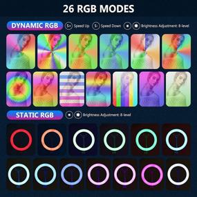 img 2 attached to 🔆 Neewer 10-дюймовое RGB-селфи-кольцевое освещение с пультом управления, настольным держателем, держателем для телефона, 28 светодиодными цветами RGB для прямых эфиров, макияжа, видео на YouTube, зум-собраний, игр (белое).