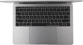 img 3 attached to 🖥 MOSISO Silicone Keyboard Cover Protective Skin for MacBook Pro 13 inch (2017/2016 Release A1708 Without Touch Bar) & MacBook 12 inch A1534 - Black