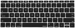 img 4 attached to 🖥 MOSISO Silicone Keyboard Cover Protective Skin for MacBook Pro 13 inch (2017/2016 Release A1708 Without Touch Bar) & MacBook 12 inch A1534 - Black