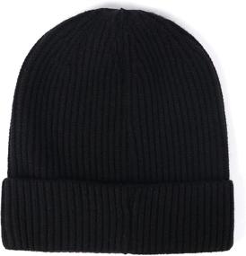 img 3 attached to 🧢 Stay Warm and Stylish with our XXL Oversize Knit Beanie Cap with Brim - Perfect for Big Heads, Winter Outdoor Fashion