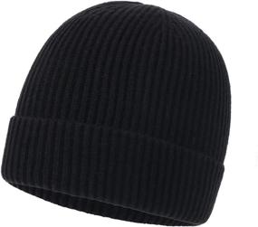 img 4 attached to 🧢 Stay Warm and Stylish with our XXL Oversize Knit Beanie Cap with Brim - Perfect for Big Heads, Winter Outdoor Fashion