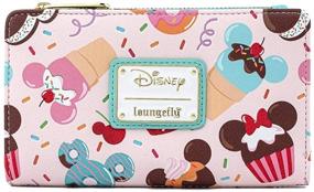 img 4 attached to 🐭 Loungefly Mickey and Minnie Mouse Sweets Flap Wallet: The Perfect Touch of Disney Magic!