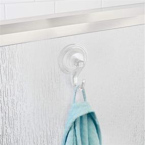 img 3 attached to 🛁 Ideal Organizing Solution: InterDesign Power Lock Suction Hooks (Set of 4) in Clear