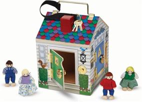 img 4 attached to Exploring the Melissa & Doug Take Along Doorbell Dollhouse: Innovative Portable Playset for Hours of Fun!