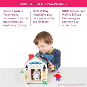 img 1 attached to Exploring the Melissa & Doug Take Along Doorbell Dollhouse: Innovative Portable Playset for Hours of Fun!