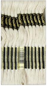 img 1 attached to DMC Thread 6-Strand Embroidery Cotton 8.7 Yards Ecru 117-ECRU (12-Pack) - High-quality 6-strand cotton thread for embroidery projects