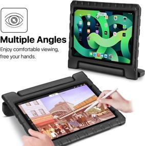 img 2 attached to 📱 TNP Shockproof Convertible Handle EVA Kids Friendly Protective Stand Cover for iPad Air 4th Gen 10.9" / iPad Pro 3rd Gen 11" 2018 - Black