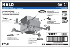 img 3 attached to 🌟 HALO H99ICAT: Airtight Shallow Ceiling Housing, 4-inch, IC Rated, 120V Line Voltage - Unveiling Unmatched Efficiency