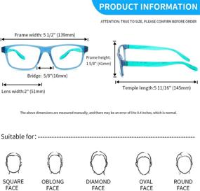 img 3 attached to IVNUOYI Blue Light Blocking Glasses TR90 Lightweight Square Frame