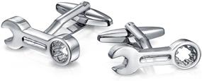 img 4 attached to Bling Jewelry Stainless Combination Cufflinks