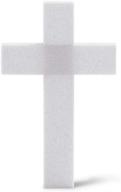 🔨 craftfōm unassembled cross - 2.1"x 12.1"x 17.6" - 2.3" face - white by floracraft logo