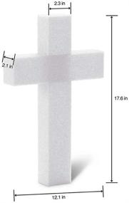 img 3 attached to 🔨 CraftFōM Unassembled Cross - 2.1"x 12.1"x 17.6" - 2.3" Face - White by FloraCraft