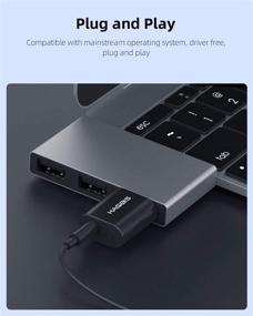 img 1 attached to 🎧 Hagibis USB External Sound Card Adapter for Windows, Mac, Linux, PC, Laptops, Desktops, PS4, PS5 - 2-in-1 USB to 3.5mm Headphone and Microphone Jack Audio Adapter Mic Stereo Sound Card (Black)