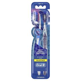 img 4 attached to 🦷 Oral-B 3D White Pro-Flex 38 Medium Manual Toothbrush Twin Pack - Optimal Packaging Adaptability