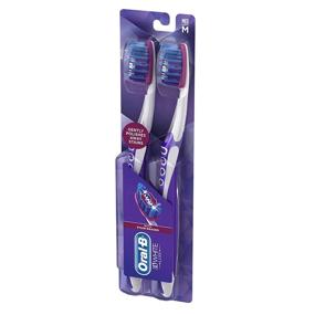 img 1 attached to 🦷 Oral-B 3D White Pro-Flex 38 Medium Manual Toothbrush Twin Pack - Optimal Packaging Adaptability