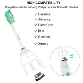 img 2 attached to 🪥 6-Pack Replacement Heads for Philips Sonicare E-Series - Ofashu Brush Head Compatible with Essence Xtreme Elite Advance HX7022 HX5610 - White, Screw-on Electric Toothbrush