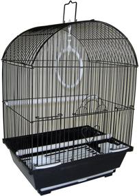 img 1 attached to YML Black Round Top 🐦 Parakeet Cage: Elevated Style for Optimal SEO