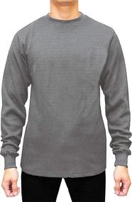 img 4 attached to 👕 Stylish and Warm JMR Men's Heavy Weight Long Sleeve Waffle Thermal Shirt: Versatile Crew Neck Top in Various Colors and Sizes