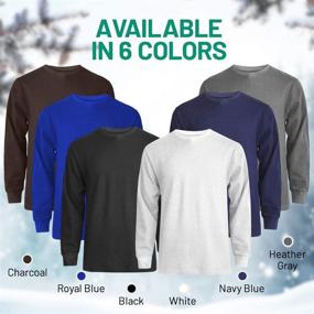 img 3 attached to 👕 Stylish and Warm JMR Men's Heavy Weight Long Sleeve Waffle Thermal Shirt: Versatile Crew Neck Top in Various Colors and Sizes