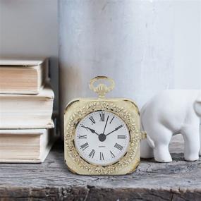 img 3 attached to ⏰ Stonebriar SB-6080A Cottage Decor Battery Operated Tabletop Clock: Small, Worn White Charm