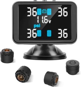 img 4 attached to 🚗 Tymate Tire Pressure Monitoring System with Large Colorful Screen and Advanced External Tmps Sensor - 4 Alarm Modes, Flexible Charging, and Easy Installation (0-87 psi)