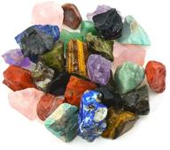 💎 3 lb bulk rough madagascar stones mix - large 1" natural raw stones crystal for tumbling, cabbing, fountain rocks, decoration, polishing, wire wrapping, wicca & reiki crystal healing - uu unihom logo