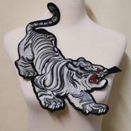 🐯 high-end cheongsam embroidery: black and white tiger cloth stickers/ diy applique/ clothing accessory logo