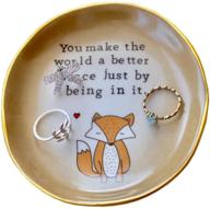 fox ring dish holder - meaningful gift for mom, you make the world a brighter place just by being in it! perfect for mother's day, mom's birthday, and other special occasions логотип