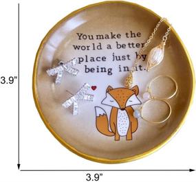 img 3 attached to Fox Ring Dish Holder - Meaningful Gift for Mom, You make the world a brighter place just by being in it! Perfect for Mother's Day, Mom's Birthday, and other special occasions