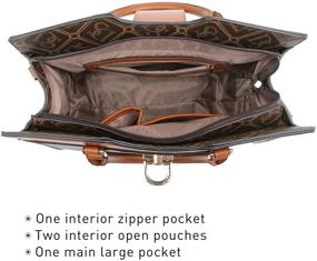 img 1 attached to 👜 Женская сумка Dasein с монограммой - рабочая сумка с плечевым ремнем и соответствующим клатчем