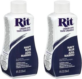 img 1 attached to 🔵 Rit Dye Liquid Fabric Dye - 8oz Navy (2 Pack): Vibrant Color for Fabrics